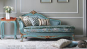 Mediterranean Style Fabric Queen Sofa (1105-D)