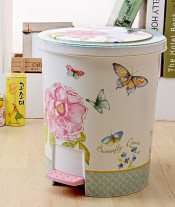 Melamine Dustbin Eco-Friendly Furniture Bathroom Decoration (SL9106)