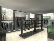Men Garment Shopfitting, Men Clothes Shop Decoration, Display Fixture