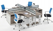 Modern 4 Seats Office Partition Cubical Workstation (HF-CB004)