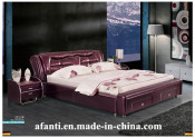 Modern Bedroom Bed Genuine Leather Bed (J313#)