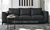 Modern Black Leather Sofa D-69-C