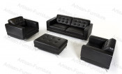 Modern Black Leather Sofa Set (JP-sf-225)