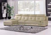 Modern Chinese Style Furniture Top Leather Corner Sofa (B37)