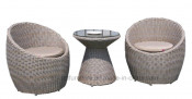 Modern Dining Table and Chair Rattan Wicker Dining Furniture (S285; C085)