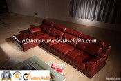 Modern Europeant Living Room Furniture Italian Leather Sofa Set (N826)