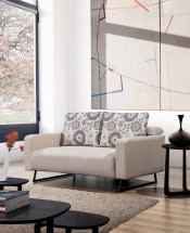 Modern Fabric Folded Sofa Bed with Adjustable Backrest