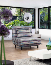 Modern Fabric Folding Sofa Bed with Metal Leg