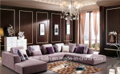 Modern Furniture Wood Frame Fabric Corner Sofa (K03)