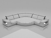 Modern Home Office Furniture White High Back with Ottoman (SF198)