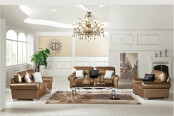 Modern House Furniture Top Leather 123seater Sofa (K24)