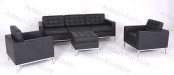 Modern Leather Office Sofa Set with Stool (JP-sf-192)