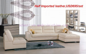 Modern Leather Sectional Sofa Furniture (826)