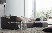 Modern Living Room Leather Fabric Sofa D-62 E (R) +H (L)