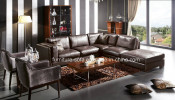 Modern Office Club House Furniture Sectional Top Leather Sofa (K12)