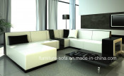 Modern Office Furniture White Chinese Leather Sofa with Ottoman (SF164)