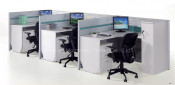 Modern Office Workstation with Side Cabinet (HF-YT318)
