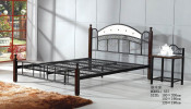 Modern Simple Steel Bedroom Furniture Metal Painting Bed (537#)