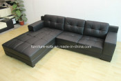 Modern Small High Density Sponge Corner Leather Sofa (S004)