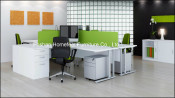 Modern Style Office Workstation with CPU Shelves and Mobile Pedestal (HF-GE02)