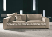 Modern White Fabric Leather Sofa (D-72-C)