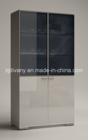 Modern White Wooden Glass Door Wine Cabinet (SM-D37)