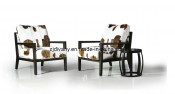 Modern Wood & Fabric Armchair