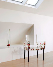 Moust Beautiful Acrylic Chair with Flower