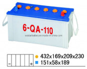 N110 Dry Charged Car Battery 12V, 110ah