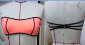 Neoprene Orange Bandeaus Bikini
