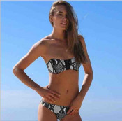 New Animal Print Neoprene Tankini Triangl_Swimwear