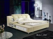 New Design Modern Bed Leather Bedroom/Home Furniture with Storage (J260)