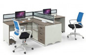New Style Office Furniture Workstation with Partition Glass Screen (HF-CF002)