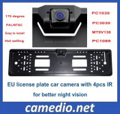 Night Vision European EU License Plate Frame Car Rear View Camera Cm-316b