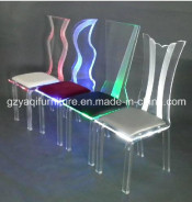 Novel Quality Acrylic LED Light Wedding Chair (KD-00150)