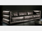 Office Furniture Brown Chinese Leather Sofa (SF026)