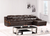Office Furniture Chinese Style Brown Top Leather Sofa (B81)