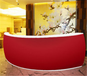 Office Furniture, Reception Desk with Stainless Steel and Granite on Desk Top (HX06)