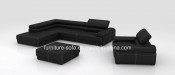 Office Home Furniture Black 1seat Chaise Sofa (SF202)