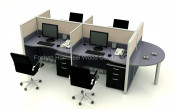 Office Partition Furniture 60mm Partition System Office Staff Workstation (HF-YZ060)