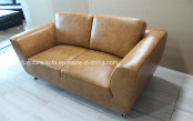 Office Room Soft Furniture Brown Italy Leather 2seater Sofa (SF805)