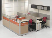 Office Supply Wood Partition Modular Desk Overhead Cabinet (HF-LT036)