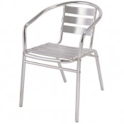 Outdoor Aluminum Frame and Aluminum Slats Dining Chair (DC-06001)