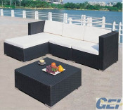 Outdoor Furniture- Corner Sofa Set with Footrest (GE-S0012)