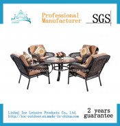 Outdoor Furniture Garden Furniture Foldable Rattan Dining Table Chair (FD-037I)