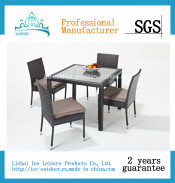 Outdoor Furniture Garden Furniture Rattan Chair Table Dining Set (ICE-043)