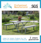 Outdoor Furniture Garden Furniture Rattan Kd Chair Table Dining Set (ICE-052)