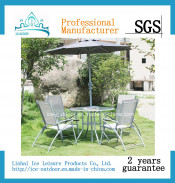 Outdoor Furniture Garden Furniture Textilene Chair Table Dining Set (Ice-045)