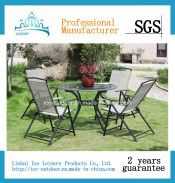 Outdoor Furniture Garden Furniture Textilene Chair Table Dining Set (Ice-046)