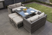 Outdoor Furniture Garden Rattan Wicker Dining Set (PAD-1120)